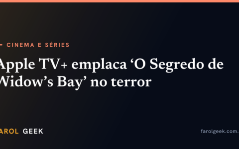Cena da série O Segredo de Widow’s Bay com clima sombrio e névoa misteriosa na cidade