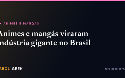 Cosplayers e referências a animes em rua movimentada de São Paulo, com clima de evento geek